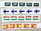 Flag decals by Fattorini