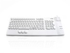 Accuratus AccuMed Compact - USB Compact Layout Sealed IP67 Antibacterial Clinical / Medical Keyboard with Mousepad - White