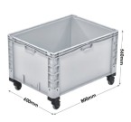 Basicline Plus (800 x 600 x 560mm) Euro Container With Wheels
