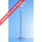 Brand Mixing Cylinders DURAN Class A 32428 - Mixing cylinders&#44; borosilicate glass 3.3&#44; tall form&#44; class A&#44; blue graduated