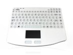 Accuratus AccuMed 540 RF - RF 2.4GHz Wireless & Rechargeable Mini Sealed IP67 Antibacterial Clinical / Medical Keyboard with Touchpad - White