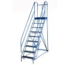 Blue Mobile Steps With Handlock Anchorage (Load Capacity 150kg)