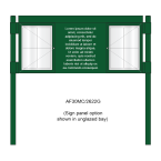 3 bay, single-sided, A2/6 x A4/A2, A-Multi Contemporary aluminium noticeboard, 2 bays glazed