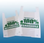 Degradable Plastic Vest Carrier Bags 275 x 425 x 525m 16 Micron (10 Pack)