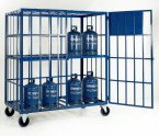 Cylinder Storage Cage - Mobile with shelf (16 x Calor)