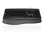 Accuratus 201R - PS/2 Slim Full Size Keyboard with Durable Design & Detachable Wrist Rest