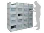 Basicline Euro Container Pick Wall (600 x 400 x 320mm DxWxH Bins) Short Side Pick Opening with Window