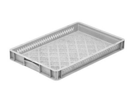 Basicline Range (600 x 400 x 70mm) Ventilated Euro Container Tray with Hand Grips