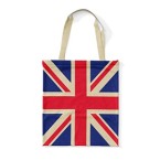 Union Jack Design Cotton Shopping Carrier Bags with Long Handles
