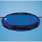 10cm Sapphire Blue Optic Oval Facet Pape