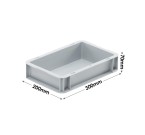 Basicline Range (300 x 200 x 70mm) Euro Container with Hand Grips