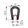 Black 16.5 x 11 PVC Profile