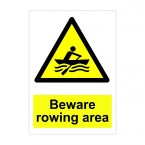 Beware Rowing Area Sign