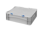 Basicline Euro Container Cases (400 x 300 x 135mm) with Hand Grips