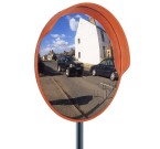 Traffic Mirrors with Hoods