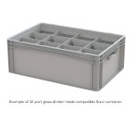 Basicline Glass Dividers (BASE SECTION) for 600 x 400mm Basicline Euro Containers
