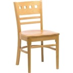 Wooden Side Chair Natural Finish