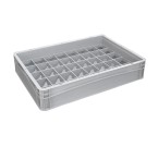 Glassware Stacking Crate (600 x 400 x 120mm) with 40 (66 x 67mm) Cells - Solid Sides and Base