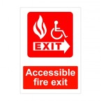 Accessible Fire Exit Sign