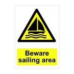 Beware Sailing Area Sign