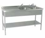 Parry SINK1570DBLFP/RFP Double Bowl Single Drainer Sink