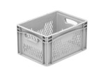Basicline Range (400 x 300 x 220mm) Ventilated Euro Container with Hand Holes