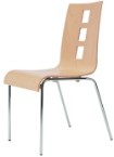Frovi Matrix B30 Dining Chair In Beech With Hole Back
