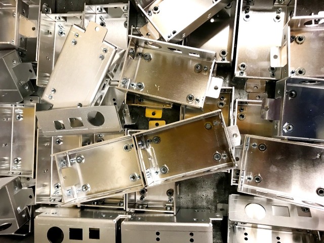 Aluminium boxes manufactured from sheet metal to customers' designs