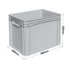 Basicline Range (400 x 300 x 320mm) Euro Container with Hand Grips
