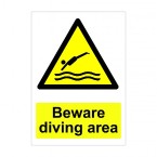 Beware Diving Area Sign