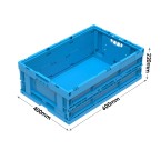 WALTHER Folding Container in Blue (600 x 400 x 220mm)