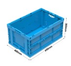 WALTHER Folding Container in Blue (600 x 400 x 300mm)