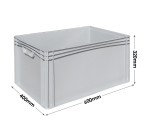 Basicline Range (600 x 400 x 320mm) Euro Container with Hand Grips