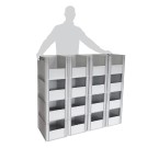 Basicline Euro Container Pick Wall (400 x 300 x 270mm DxWxH Bins) Short Side Pick Opening