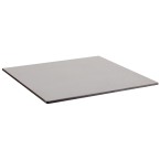 Compact Exterior Square Table Top - Brushed Silver