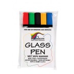 Glass Write-On Board - Narrow Tip Pens - Coloured Pack of 5