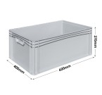Basicline Range (600 x 400 x 270mm) Euro Container with Hand Grips