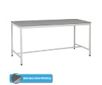 Traditional Square 4-leg Frame Design Workbench (300 Kg Capacity) with Stainless Steel Worktop