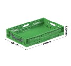 Clever Foldable Vented Euro Containers (600 x 400 x 120mm) 23 Litres