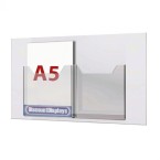 2 x A5 Leaflet Dispenser on A2 Centres