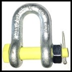 Yellow Pin Dee Shackle with Safety Bolt
