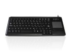 Accuratus K82F - USB Ruggedised Mini IP55 Keyboard with Touchpad - Black