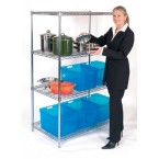 1500mm Chrome Wire Hygienic Shelving System
