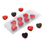 Red Heart Shaped Magnets (20mm dia x 8mm high) (x7)