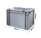 Basicline Range Euro Container Case (300 x 200 x 235mm) with Hand Grips
