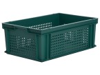 Plastic Trays (600 x 400 x 220mm) 43.8 Litre Capacity&#44; Stackable with Vented Sides and Solid Base