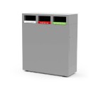 S45 Recycling Bin&#44; 3 Compartment