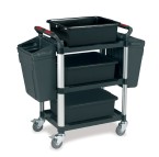 3 shelf trolley with accessories (Load capacity 150kgs)
