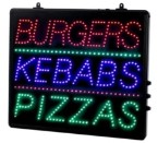 LED Light Up Burgers, Kebabs & Pizzas Sign LD024