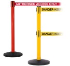 Single Or Twin Safety Belt Barrier - 3.4m Length - Messaged Belt